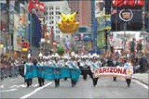 Highland marching band performs in New York 