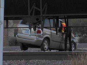 Minivan struck by train in Tempe