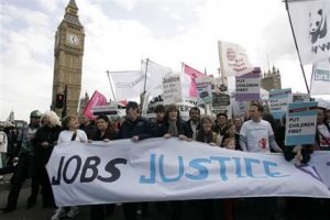 European protesters march in G20 rallies 