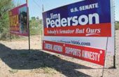 GOP spins Democrat’s signs 