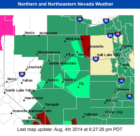 Flash flood warning for Jackpot, Montello News