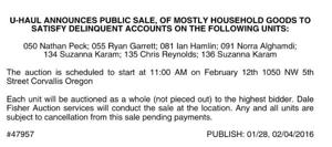 U-HAUL CO OF SOUTHERN OR