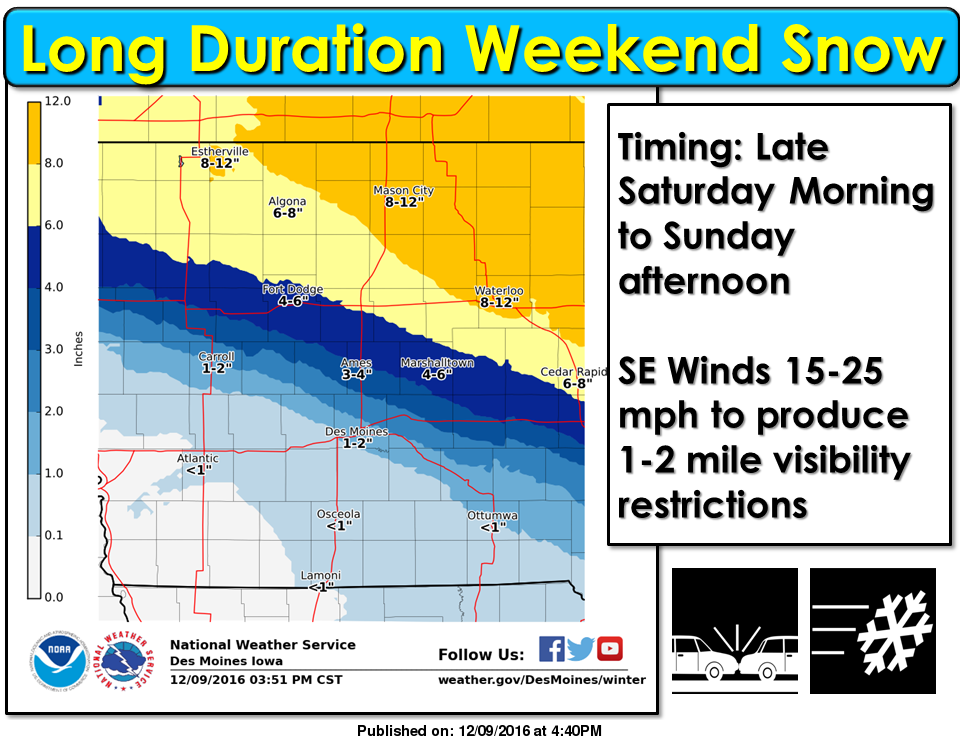 WEATHER Up to a foot snow possible in Mason City Mason City & North