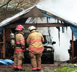 MV fire destroys shed, damages car  