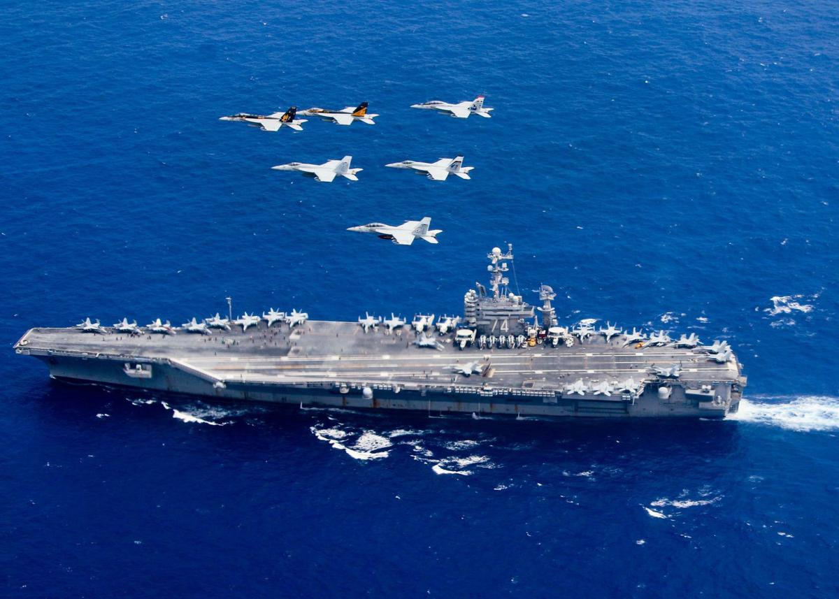 Double down in the Pacific: Dual carrier flight operations underway