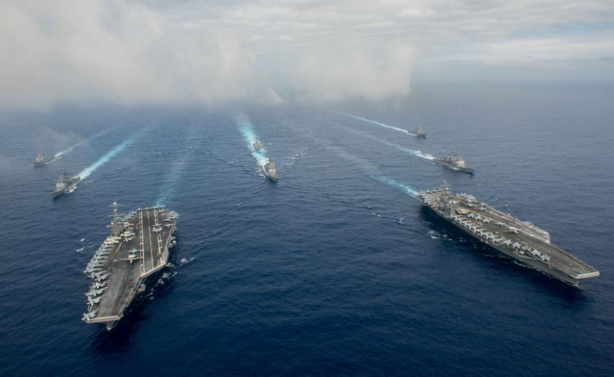 Double down in the Pacific: Dual carrier flight operations underway