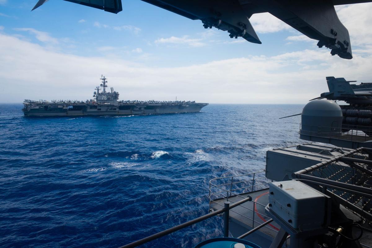 Double down in the Pacific: Dual carrier flight operations underway