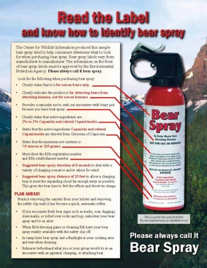 Area hunters urged to carry bear spray
