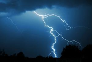 Thunder, lightning accompanies warmer than average weather