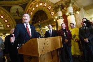 Daines avoids protesters, defends accessibility in Montana Capitol visit