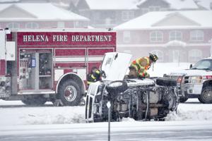 Car crashes continue as snow falls in Helena