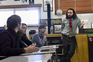 Local high school students analyze fake news