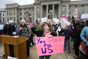 Daines reschedules Capitol address as hundreds of protesters gather