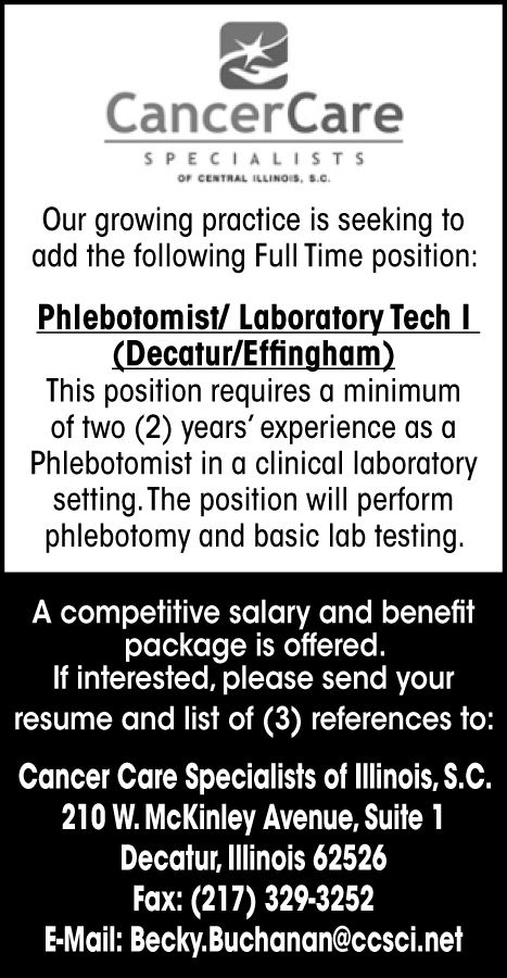 Now hiring: Open positions in Central Illinois