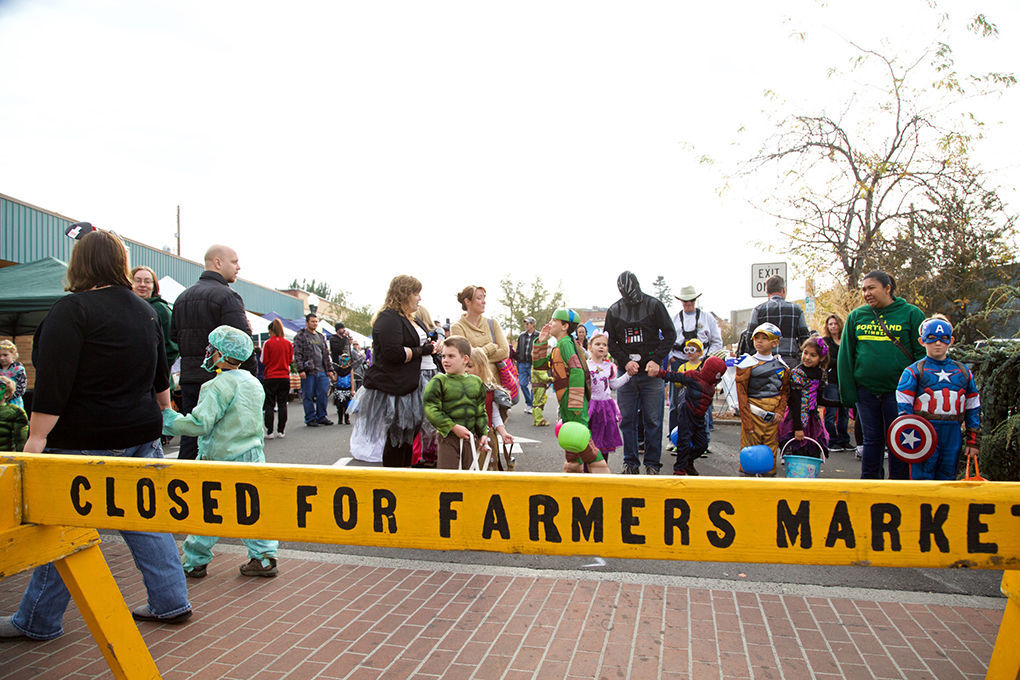 Scarecrow Row downtown Halloween event