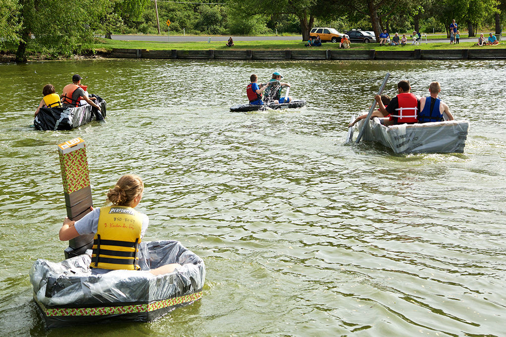 Corrugated cast off: annual cardboard boat races