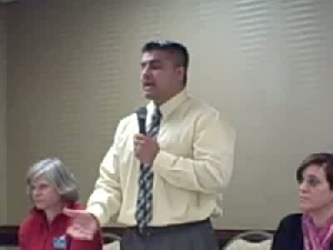 Michael Flores at Madison School Board forum