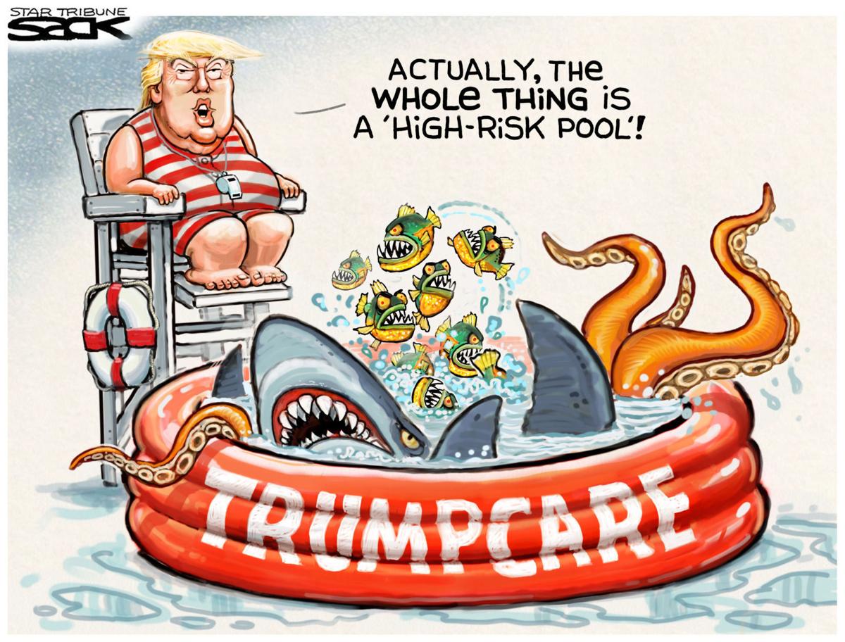 Trump touts his health care plan, in Nate Beeler's latest ...