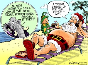 Hands Cartoon: A call for Santa