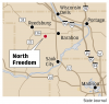 North Freedom locator map