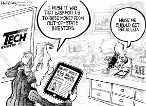 Hands Cartoon: Fundraising for startups