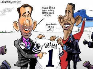 Hands Cartoon: Obama's Jersey