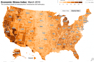AP interactive map: Economic stress index