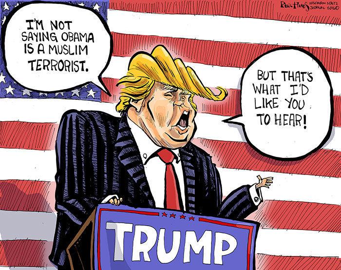 Hands on Wisconsin: Donald Trump's not saying Barack Obama ...