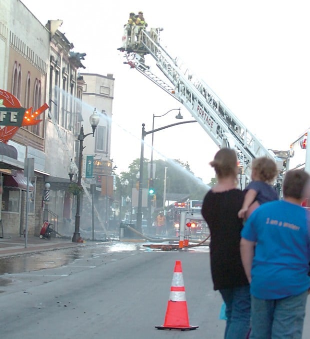 Fire claims several stores, apartments in downtown Portage Wsj