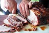 Carving the ham