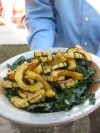 Grilled delicata squash with kale