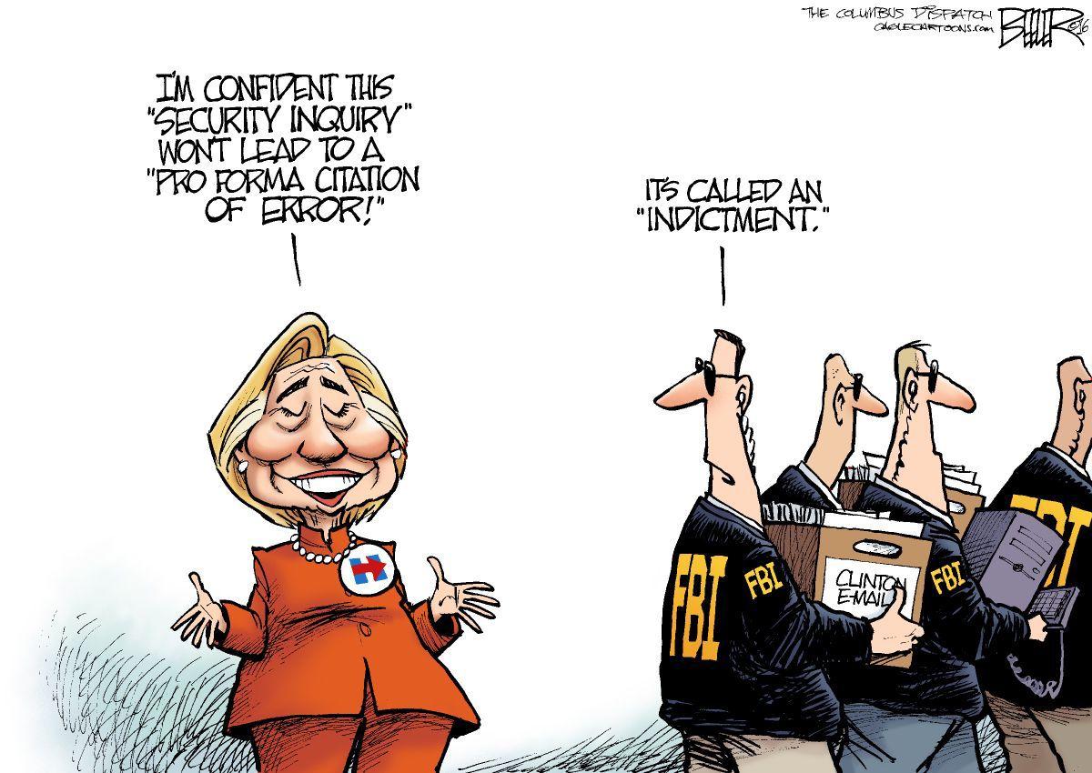 Hillary Clinton confident she won't face 'pro forma citation of error,' in Nate Beeler ...1200 x 850