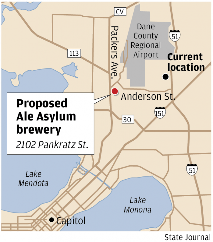 Ale Asylum plans new 6.75 million brewery near airport