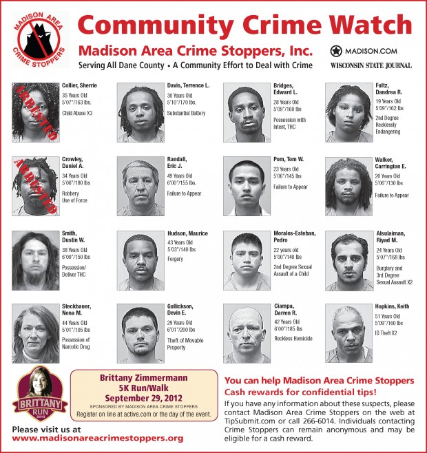 Madison's Most Wanted See who cops are looking for