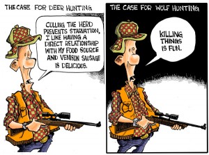 Hands Cartoon: Wolf Hunt
