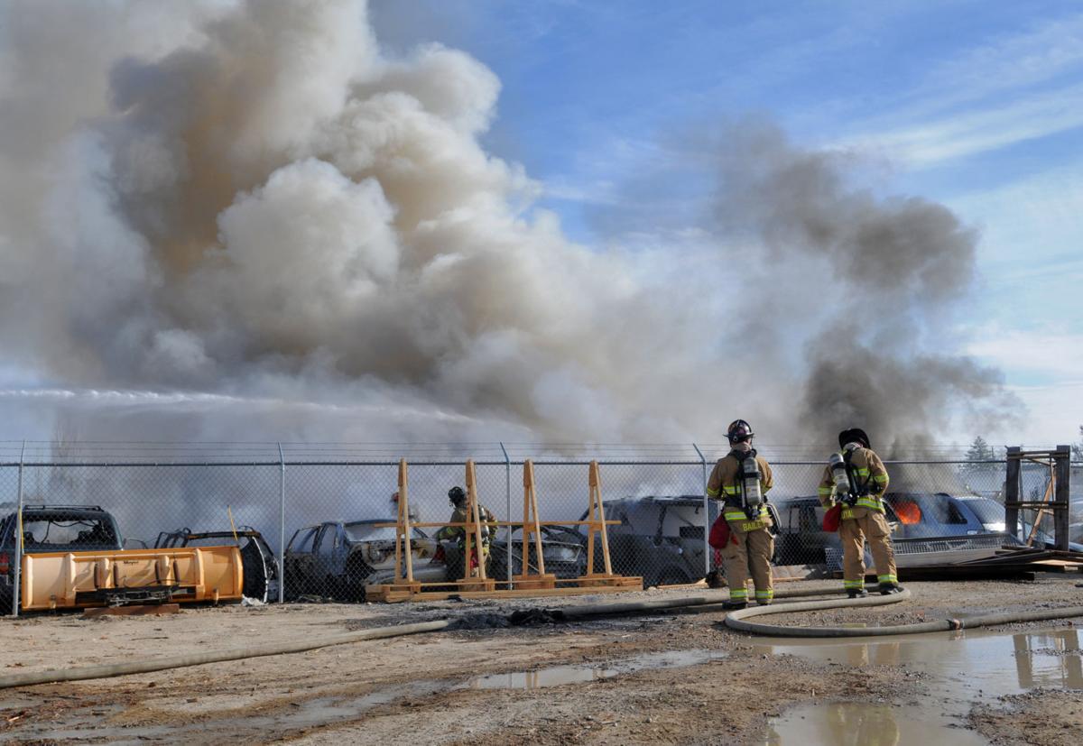 About 20 cars burn at Nampa salvage yard fire Idaho PressTribune