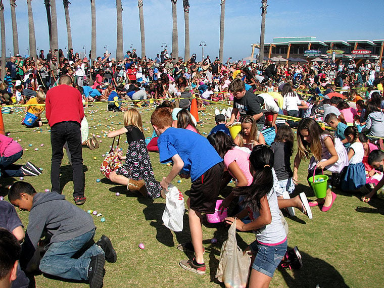 Annual Easter Egg Hunt Draws Crowds To Pier Plaza