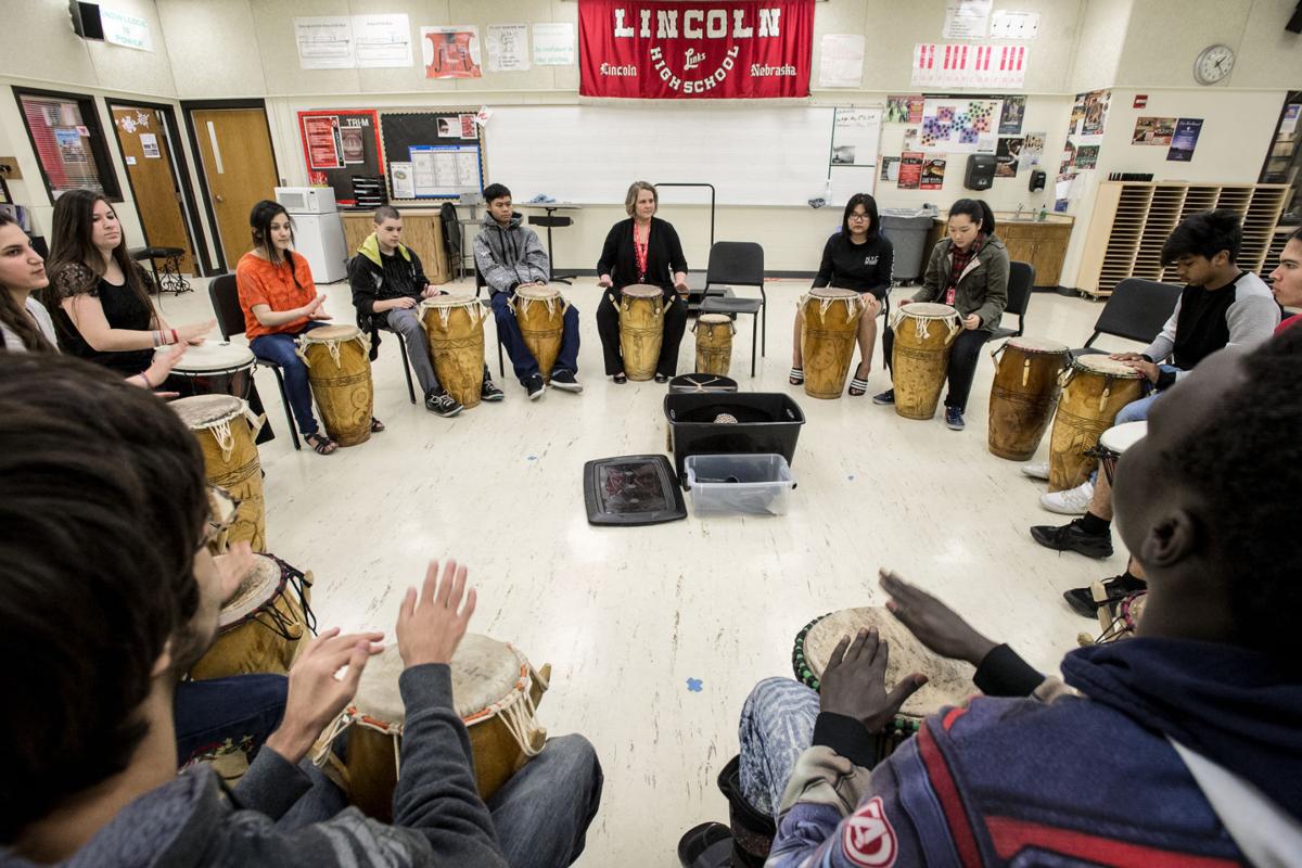 LHS's world drumming class featured in last LPS learning lunch this