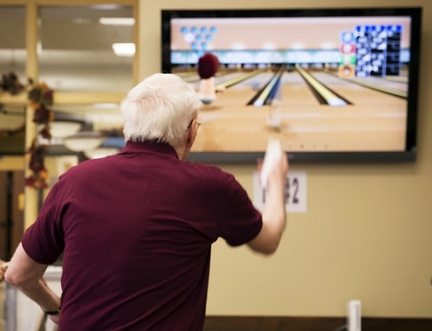 Image result for old people playing wii bowling games