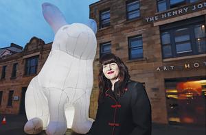 Big rabbit is first public art gift from Art Makers