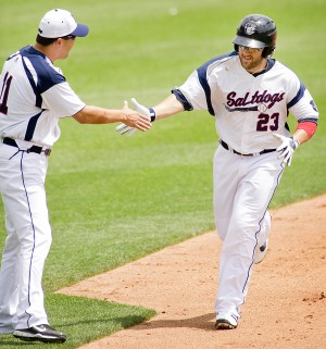 Saltdogs slam door on Sioux City in first of two home openers