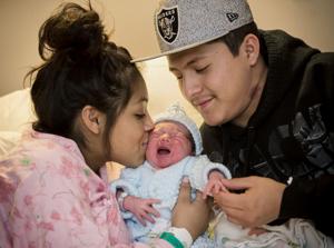 Couple's first is also the first baby born in Lincoln in 2016