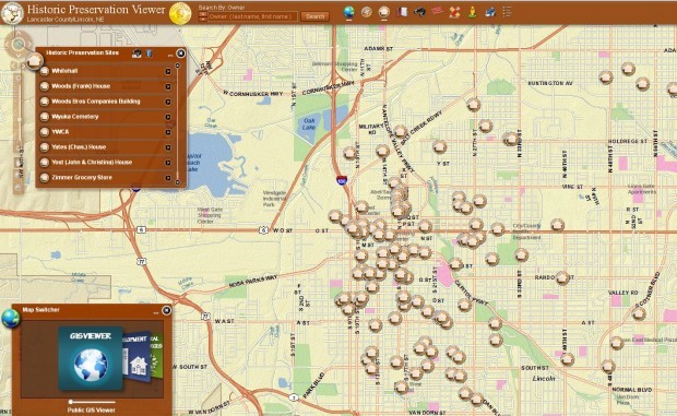 A screen captured of the updated GIS Viewer, which includes a map of every