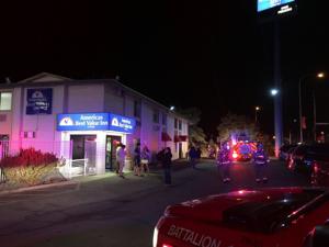 Laundry room fire forces hotel evacuation