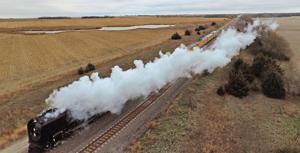 Historic Union Pacific steam engine stops in Belvidere