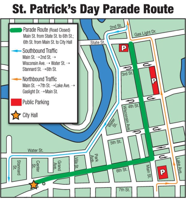 MAP St. Patrick's Day Parade Route