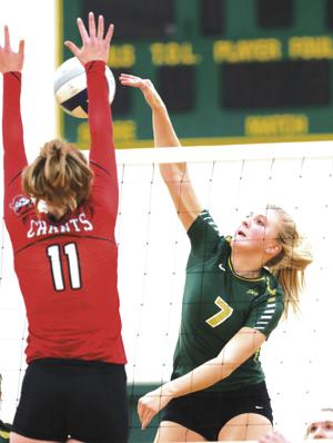 Block during Thursday’s game at Kearney Catholic