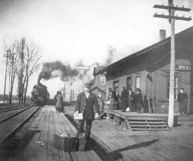 Hometown history Onalaska railroad depot circa 1900
