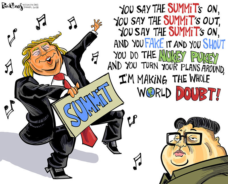 hands on wisconsin: donald trump does the diplomacy dance