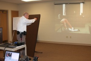 Staying on target with training: Video simulator puts officers in trying scenarios